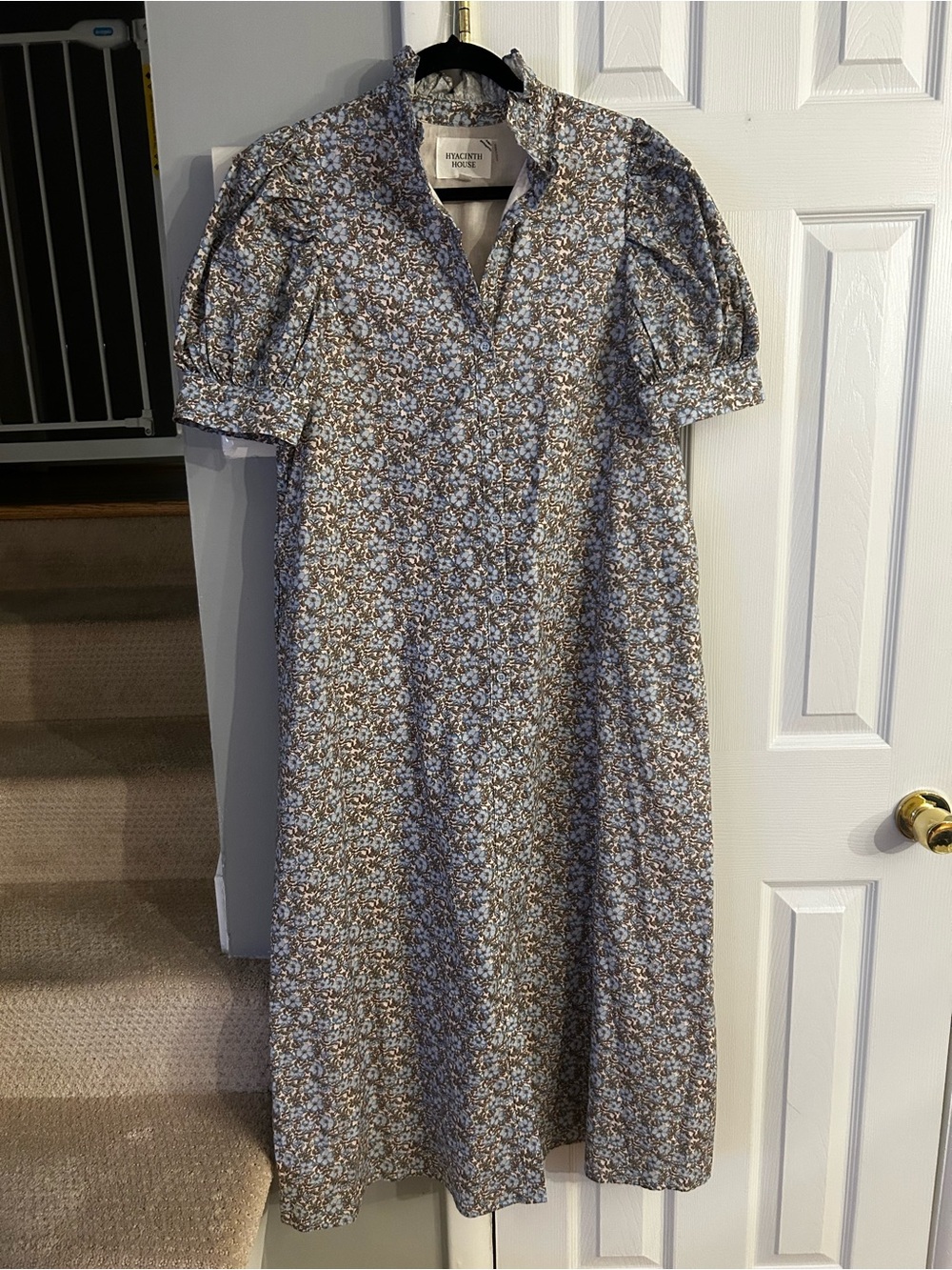 HYACINTH HOUSE Dusty Blue & Brown Floral Louisa Maxi Dress - Picture 7 of 11